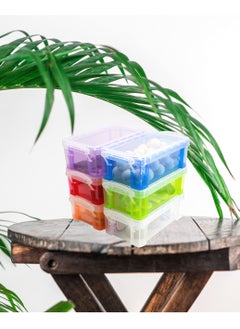Excefore Small Plastic Box, 4.3" X 2.3" X 1.5" Stackable Mini Plastic Storage Box with Lid, Clear Plastic Organizer Container for Jewelry Beads Small Crafts Items Accessories - 6 Pack  - Image 5