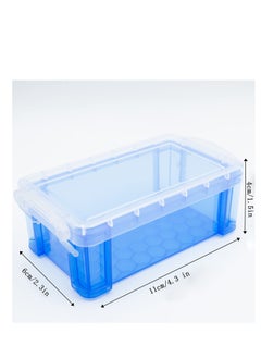 Excefore Small Plastic Box, 4.3" X 2.3" X 1.5" Stackable Mini Plastic Storage Box with Lid, Clear Plastic Organizer Container for Jewelry Beads Small Crafts Items Accessories - 6 Pack  - Image 2