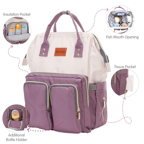 1ST STEP Smart And Multi-Functional Diaper Bag (Purple) - Image 2