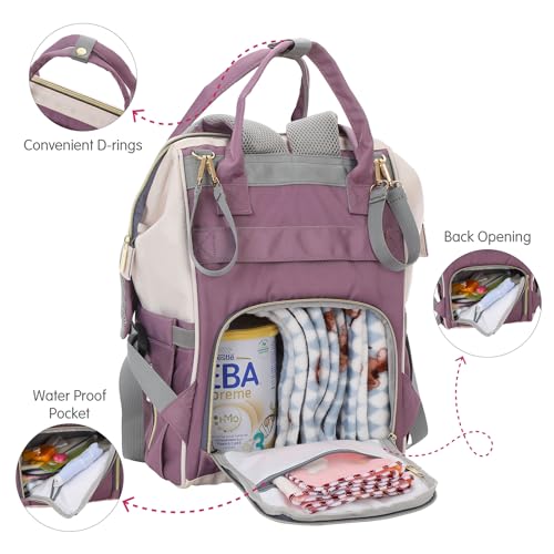 1ST STEP Smart And Multi-Functional Diaper Bag (Purple) - Image 3