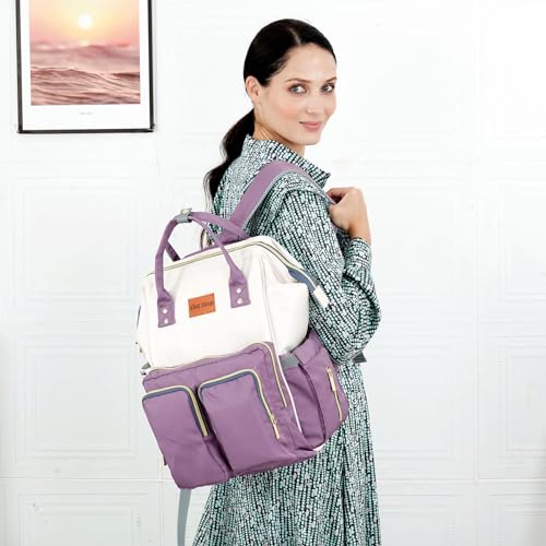1ST STEP Smart And Multi-Functional Diaper Bag (Purple) - Image 5