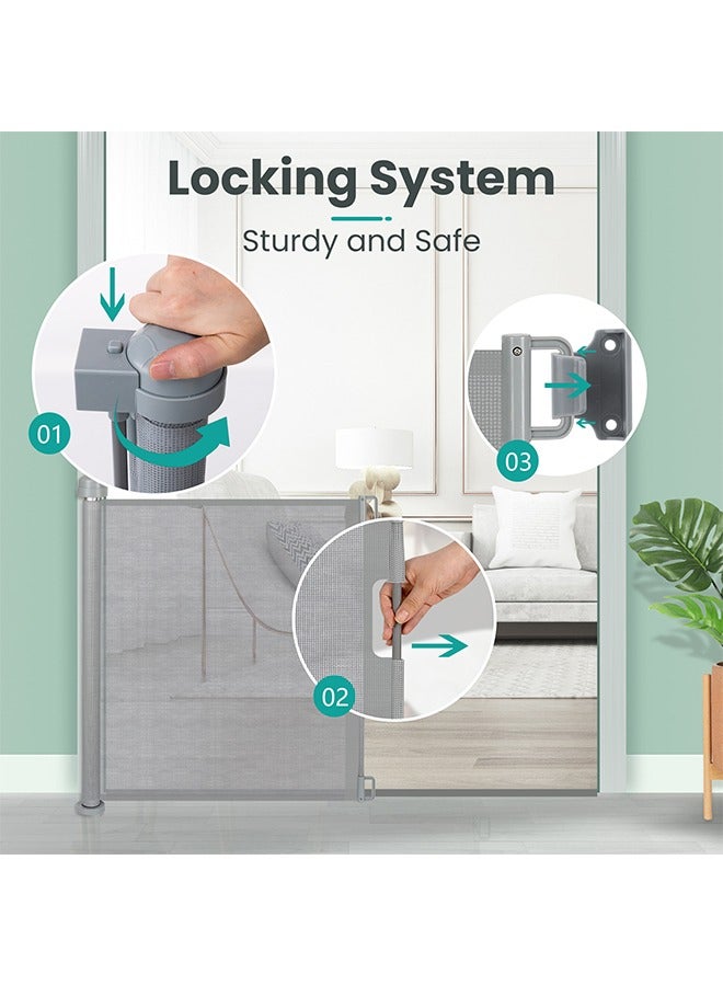 OASIS DESERT Pet And Children's Telescopic Safety Door Railings And Staircase Protection Door Railings Can Be Used Dual-Purpose Without Drilling/Drilling (150cm*89cm) - Image 4