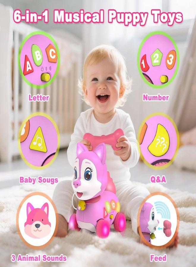 Holaxander Musical Puppy Toy 6-12 Months,Baby Bilingual Toddler Learning for 1+ Year Old Girl Gift,Baby Crawling Toys,Infant Tummy Time Toy, 1st Birthday Gift Christmas for Newborn Girl Boy Age 1-2 - Image 2