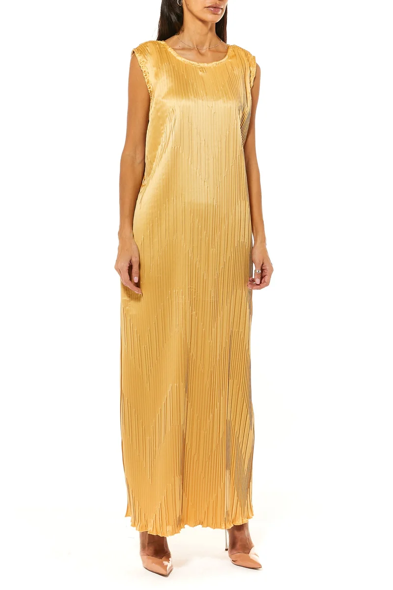 Moistreet Crew Neck  Maxi Dress