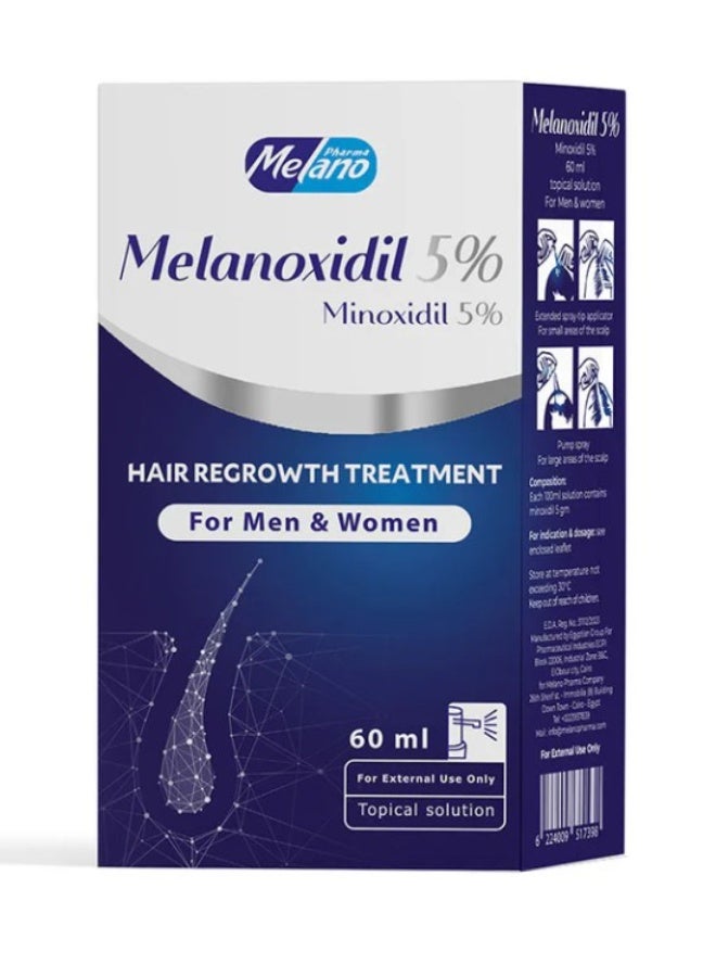 Melanoxidil 5% Hair Regrowth Treatment 60ml – Hair Loss Control Serum - Image 1