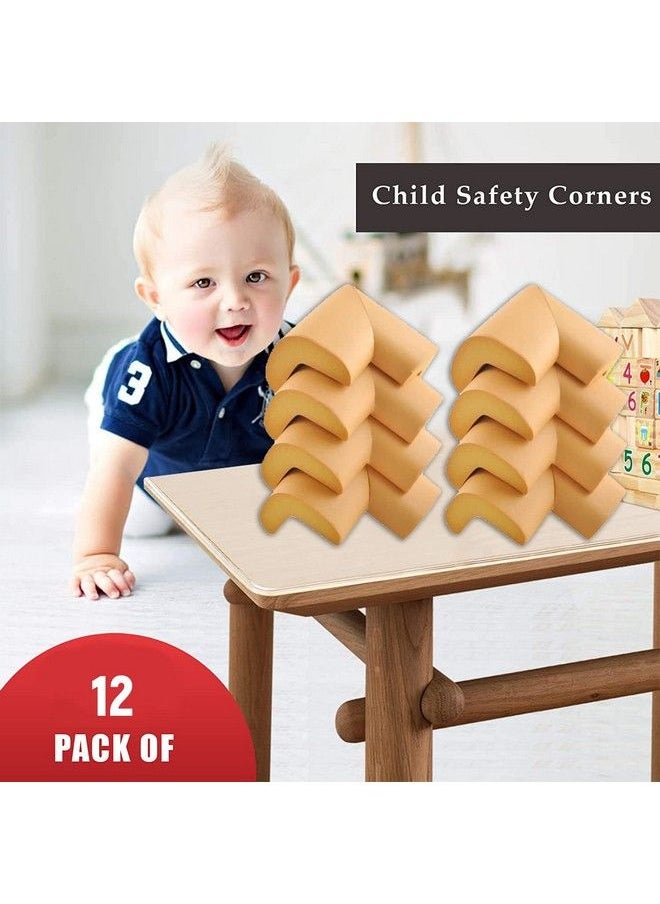 Safe-O-Kid Pack Of 16Density U Shaped Medium (5.5 * 5.5 * 3.5 Cm) Nbr Corner Cushions Light Brown  - Image 3