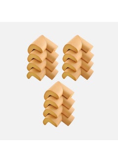Safe-O-Kid Pack Of 16Density U Shaped Medium (5.5 * 5.5 * 3.5 Cm) Nbr Corner Cushions Light Brown  - Image 1