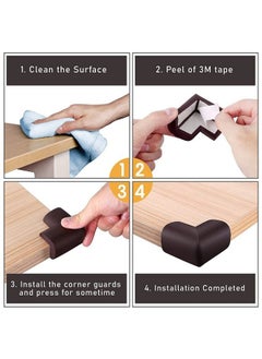 Safe-O-Kid Pack Of 16Density U Shaped Medium (5.5 * 5.5 * 3.5 Cm) Nbr Corner Cushions Light Brown  - Image 5