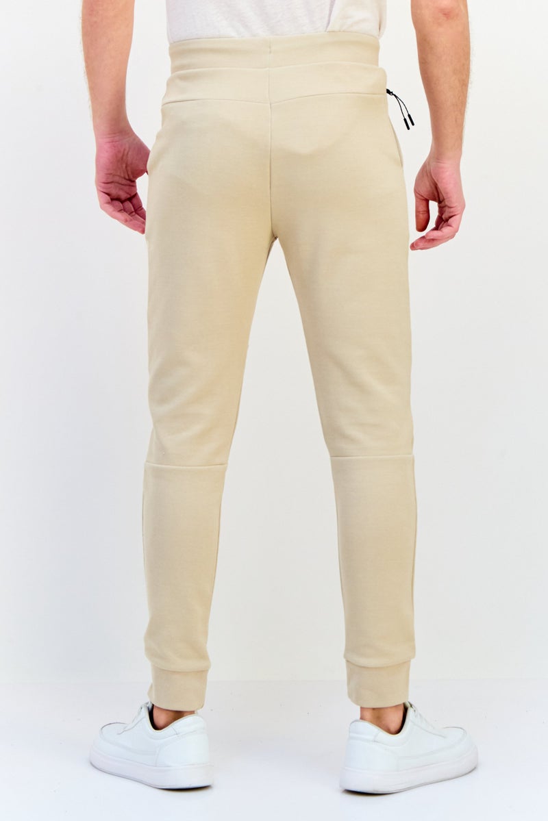 Celio Men Regular Fit Solid Jogger Pants, Tan - Image 3