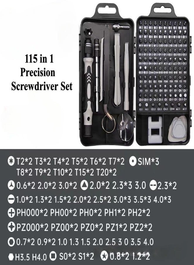 EMSTAR 115 in 1 Precision Screwdriver Set, Mini Professional Magnetic Repair Tool Kit, Small Screwdriver for Phone, Computer, Watch, Laptop, Macbook, Game Console, Electronic, Toys,PC Repair Tool Kit - Image 3
