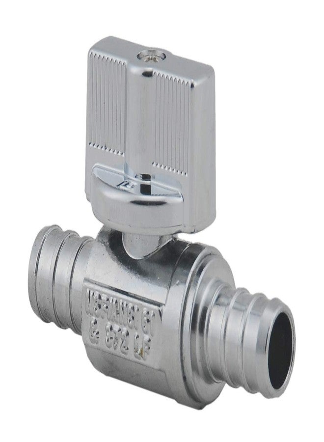 Grneric LD Valve- 1/4 Turn Pex Straight Toilet Stop Valve, 1/2-in PEX x 1/2-in PEX, Quarter Turn LF Brass Chrome Plated Pex Str Shut off Valve for Faucet or Toilet Installation (4-Pack) - Image 5