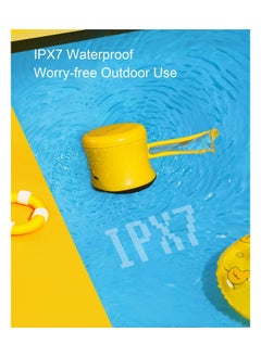 EWA EWA A119 Mini Bluetooth Speaker with Lanyard IPX7 Waterproof Super Metal Wireless Portable Speaker for Home, Office, Travel, Outdoor(Yellow)  - Image 3