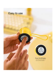 EWA EWA A119 Mini Bluetooth Speaker with Lanyard IPX7 Waterproof Super Metal Wireless Portable Speaker for Home, Office, Travel, Outdoor(Yellow)  - Image 4