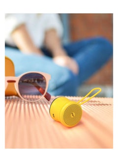 EWA EWA A119 Mini Bluetooth Speaker with Lanyard IPX7 Waterproof Super Metal Wireless Portable Speaker for Home, Office, Travel, Outdoor(Yellow)  - Image 5