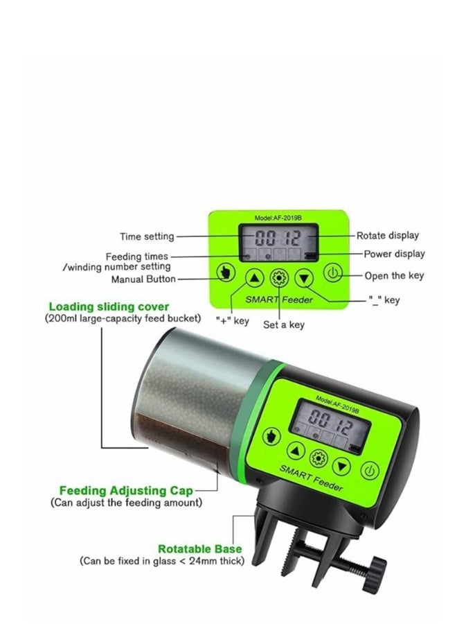 Electric Automatic Fish Feeder with Timer for Aquarium, Moisture-Proof Food Dispenser for Vacation and Weekend Use - Image 5