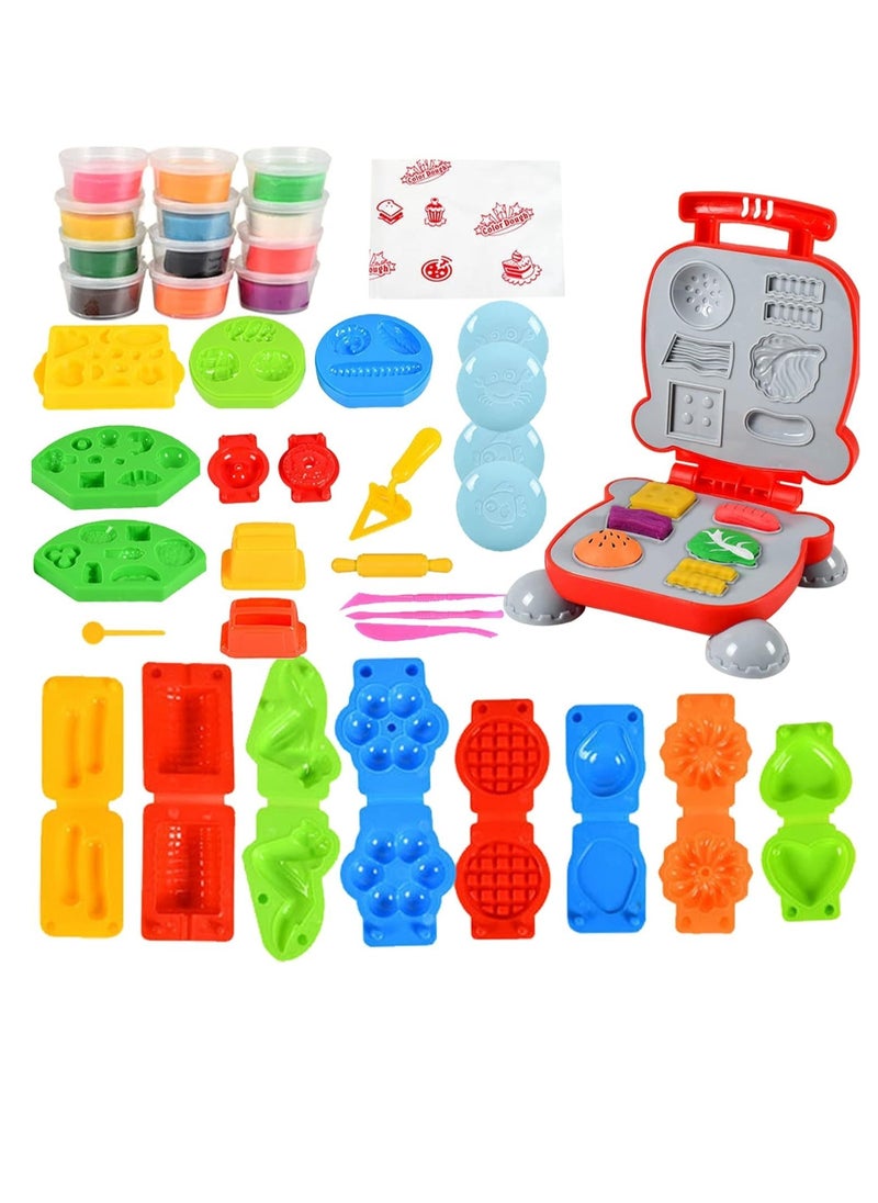 Bebiland Playdough Accessories Kit, Burger Maker Machine Dough Set, Color Dough Tools, Kitchen Creations Hamburger Maker Play Set for Girls Boys, Weekend Party Pretend Gift for Children (Random Color)  - Image 4