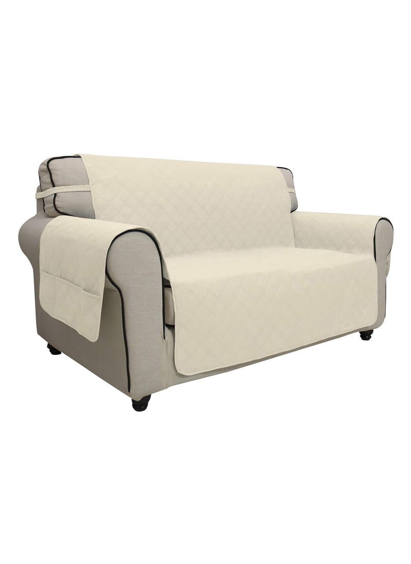 Easy-Going - Easy-Going Sofa Slipcover Loveseat Cover Waterproof Couch Cover Furniture Protector Sofa Cover Pets Covers Non-Slip Fabric for Pets Kids Children Dog Cat (Loveseat, Ivory) - Image 1