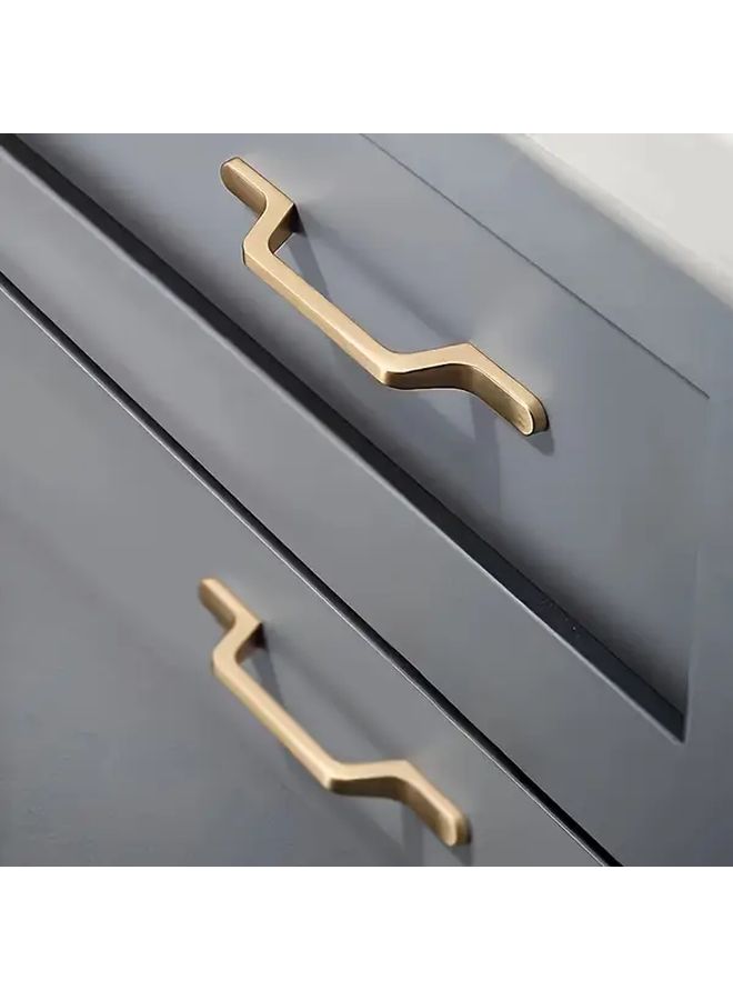 8 Pcs Aluminum Alloy Cabinet Handles For Kitchen Wardrobe Drawers Classic European American Style Polished Metal Pulls Home Renovation Hardware 96mm Hole Spacing - Image 1
