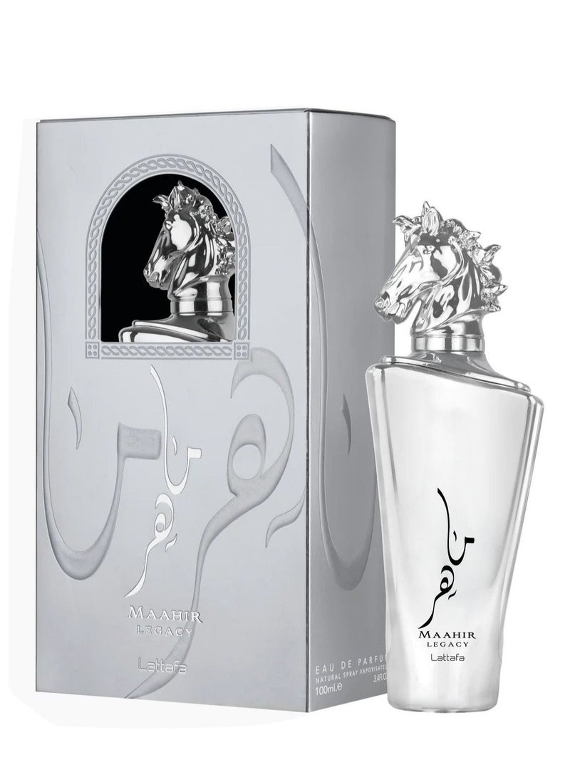 Lattafa ماهير ليجاسي او دي بارفان 100 مل - Image 2