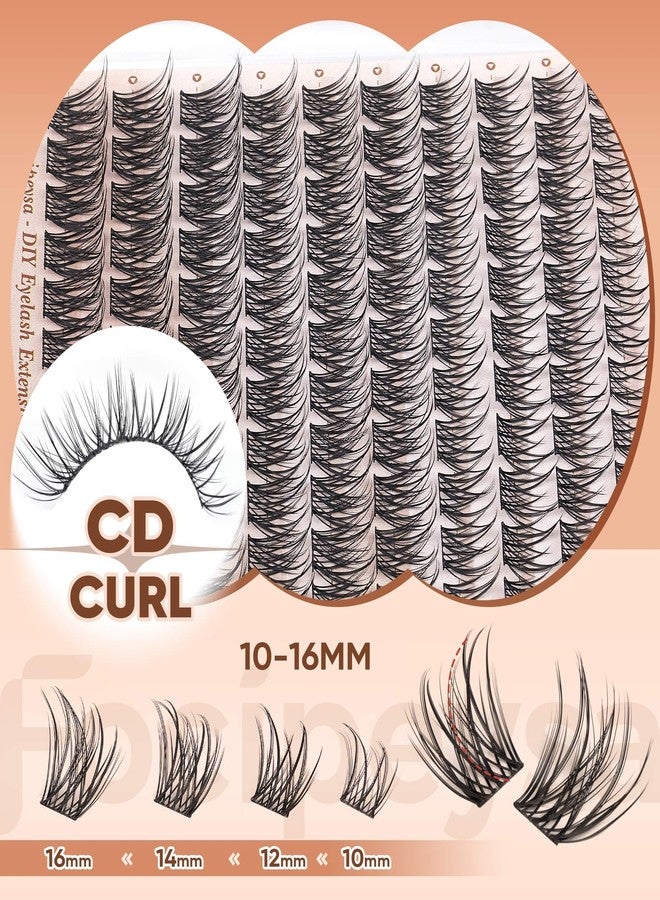 Focipeysa Wispy Lashes Extension 10-16mm Clusters Eyelash Natural Eyelash Clusters Anime Lash Clusters CD Curly Lash Extensions Waterproof Individual Lash Extensions DIY Lashes at Home - Image 3
