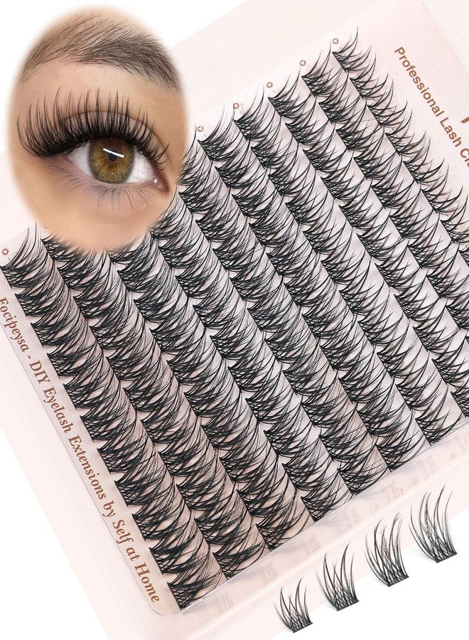 Focipeysa Wispy Lashes Extension 10-16mm Clusters Eyelash Natural Eyelash Clusters Anime Lash Clusters CD Curly Lash Extensions Waterproof Individual Lash Extensions DIY Lashes at Home - Image 1