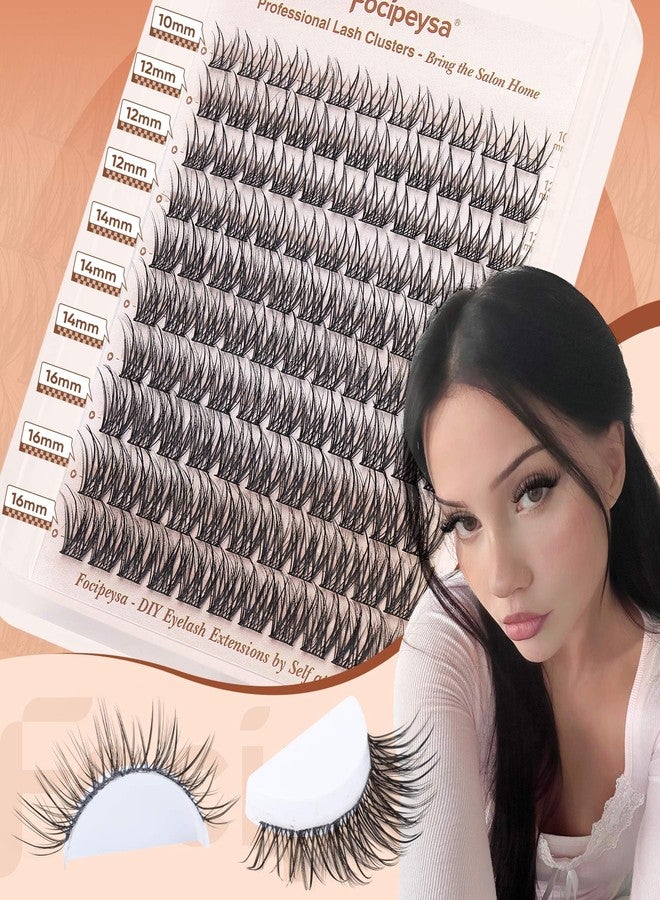 Focipeysa Wispy Lashes Extension 10-16mm Clusters Eyelash Natural Eyelash Clusters Anime Lash Clusters CD Curly Lash Extensions Waterproof Individual Lash Extensions DIY Lashes at Home - Image 5