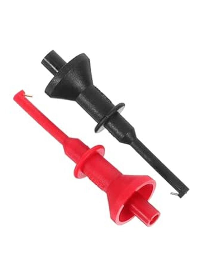 2Pcs Retractable Multimeter Test Hooks with Threaded Socket Electrical Testing Probes - Image 1