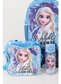 Elsa Dekomus Licensed Frozen Kindergarten Bag Pencil Bag Lunch Box and 500 ml Water Bottle School Set  - Image 4