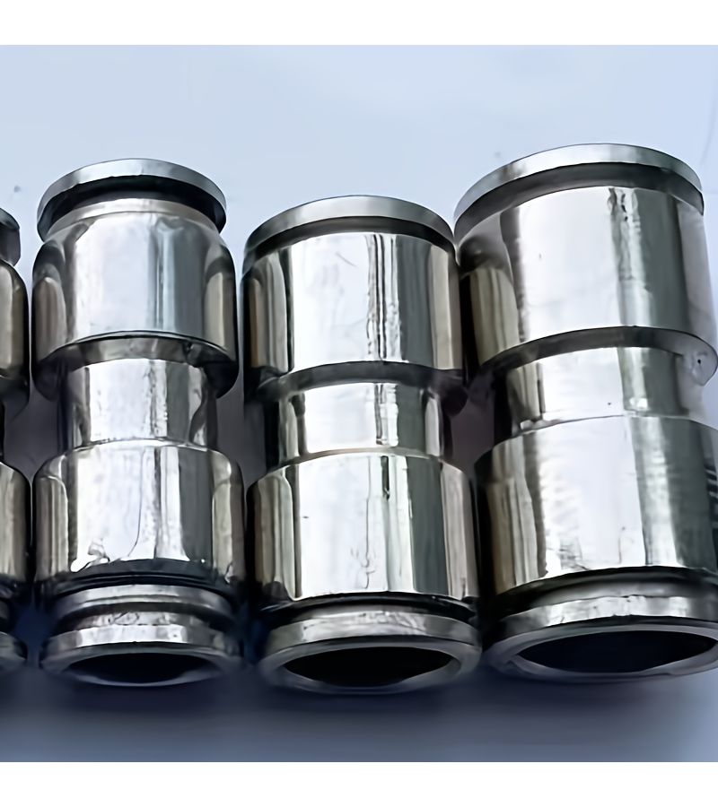Nickel Plated Copper Quick Connector 4-12 Pneumatic Air PU Pipe Fitting 6 Piece Set - Image 2
