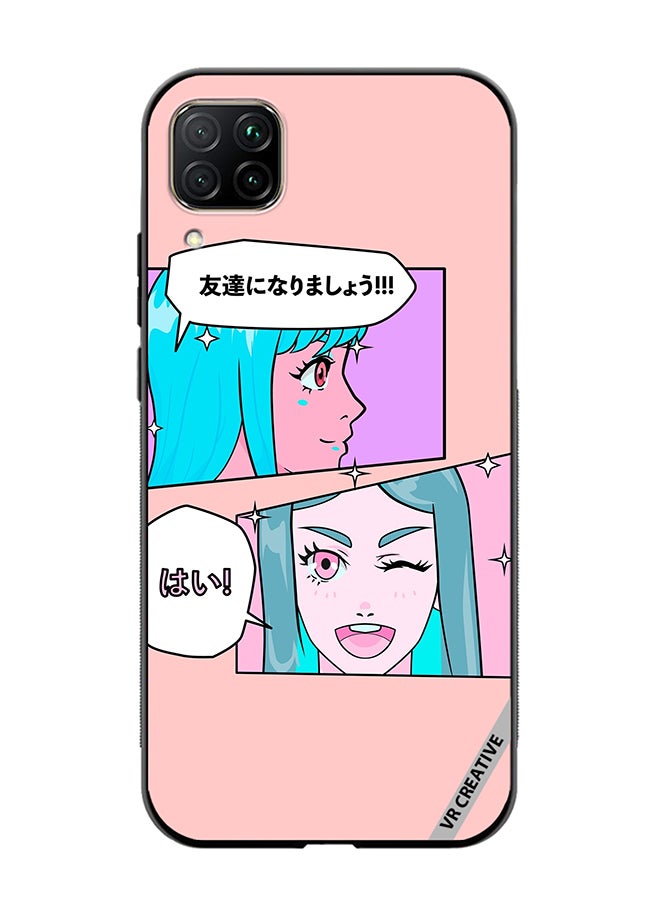 VR CREATIVE Protective Case Cover For Huawei Nova 7i/P40 Lite Cute Pastel Collage With Manga Comics Frames With Anime Characters Design Multicolour - Image 1