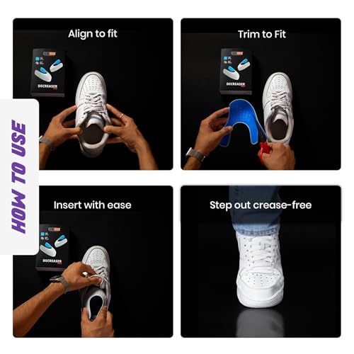 SNEAKARE DECREASER Pro Small Shoe Crease Protector for Men's Shoes - Shoe Crease Preventer for Sneakers - Anti Wrinkle Guard - (UK2 to UK6.5) - 1 Pair - Image 5