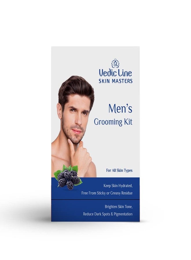 Vedic Line Vedicline Men's Grooming Monodose Kit Reduce Unclogged Pores, Deeply Cleanse Dirt & Impurities with Mulberry extract, kokum butter, Niacinamide for Clear & Smoother Skin, 34ml - Image 1