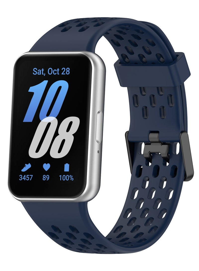 HablTech 3 Pcs Silicone Sports Strap for Samsung Galaxy fit 3 Replacement Wristbands (Black+Blue+Green) - Image 5