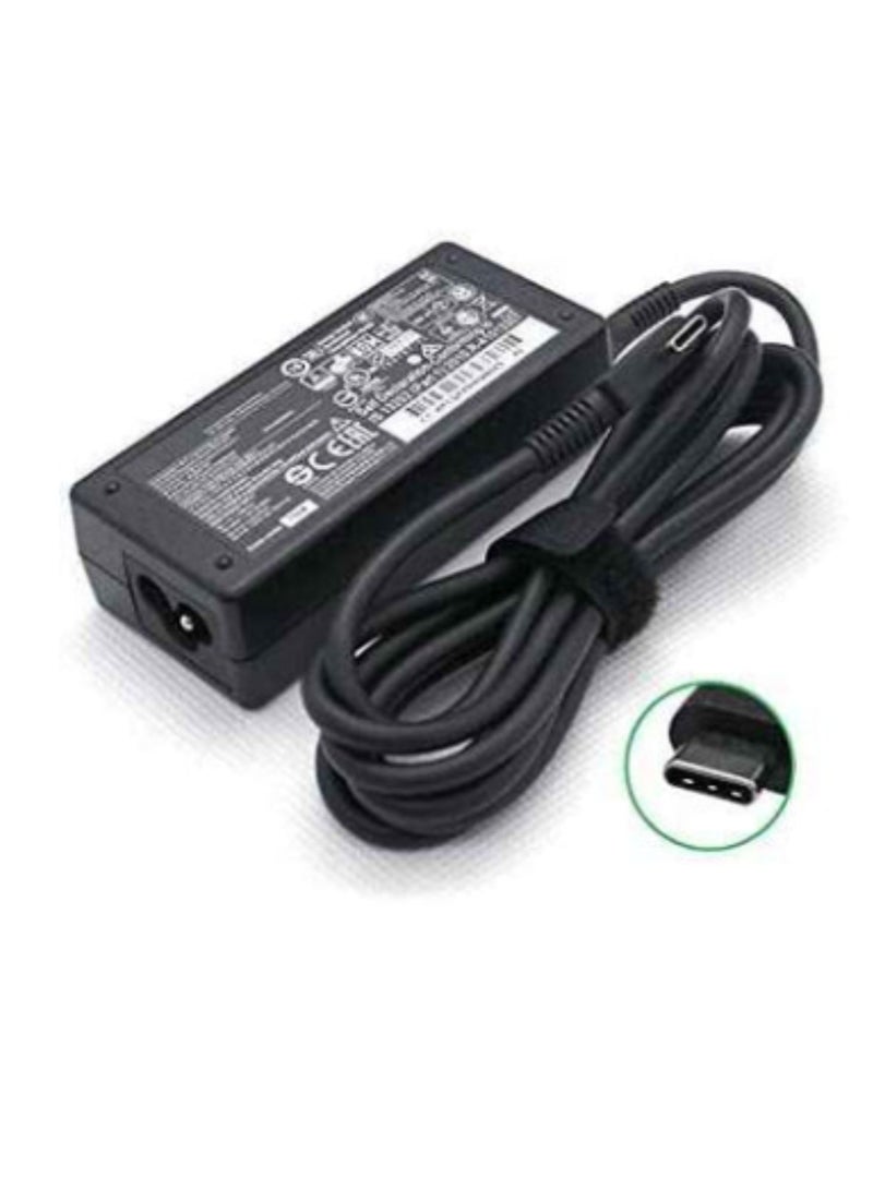 Terabyte 45W USB Type C Charger for HP Chromebook X360 14 14A G5 11 11A G8 G7 G6 G1 G2 EE 14-CA000 11-AE000 14-ca061dx 14-ca051wm 14-ca052wm 14-ca091wm 14-ca020nr 14-ca060nr 14-ca043cl 11-ae051wm l43407-001 - Image 2