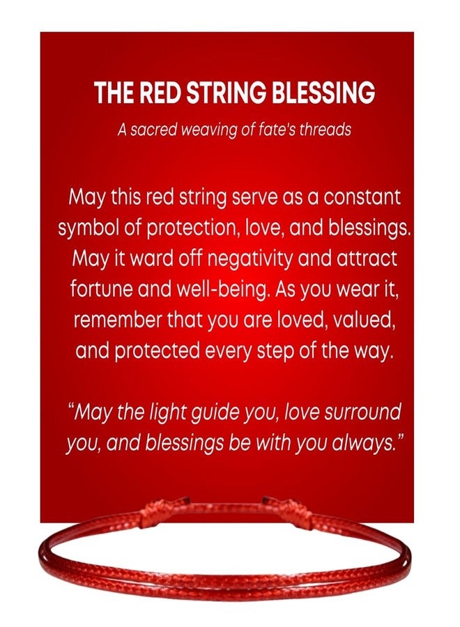 Luck Strings سوار الحظ الأحمر القابل للتعديل - رمز الحماية والحب والبركات | حبل متين ومقاوم للماء بلمسة نهائية تشبه الجلد، (سمك 1 مم) - Image 1