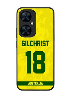 Rugged Black Edge case for Huawei nova 11i , Slim fit Soft Flexible Rubber Edges Anti Drop Cover - Team Australia Adam Gilchrist, Jersey No 18