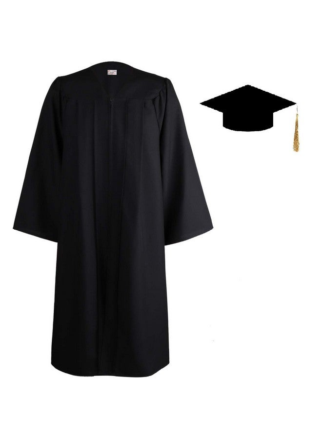nic Nic Convocation Graduation Gown Costume Dress for Kids Complete Set (Gown,Cap) Black (8-9 YEARS) - Image 1