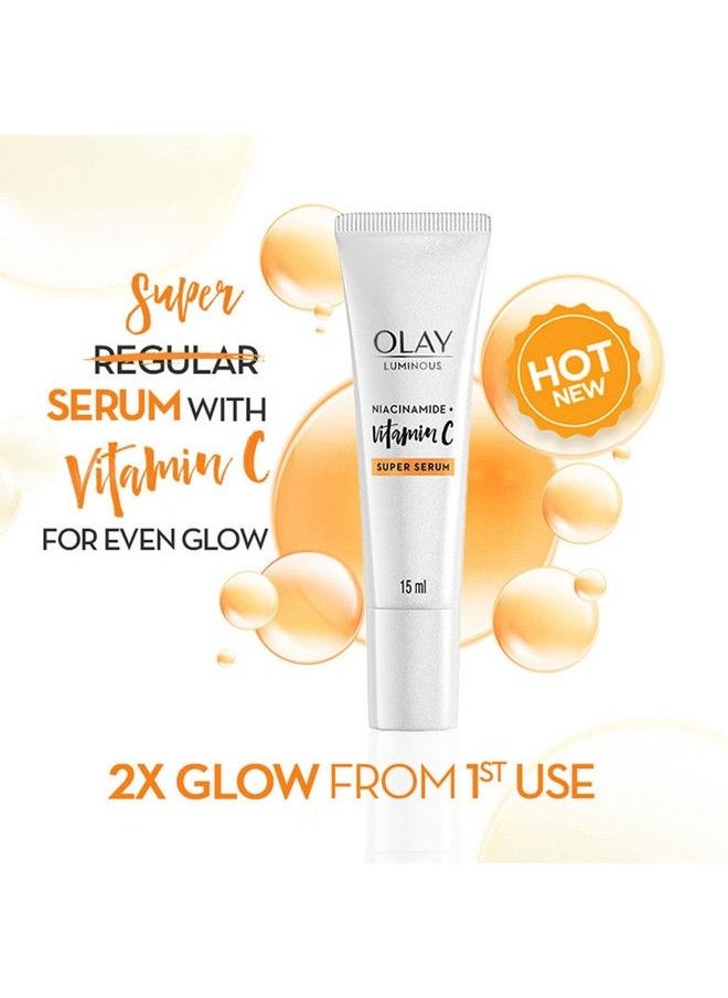 Olay - Vitamin C & Niacinamide Super Serum| With 99% Pure Niacinamide; 78% Spot Reduction; 2X Glow From 1St Use; Reduces Dark Spots For Even Glow; Suitable For All Skin Types; 15 Ml - Image 1
