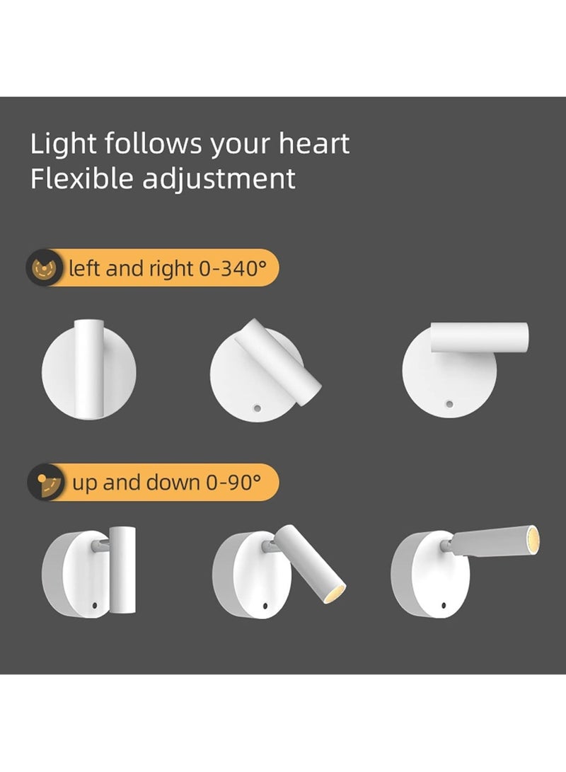 general Wireless Spotlight Rechargeable Wall Light Internet celebrity Magnetic suction Free installation Bedside reading light, remote control (10000mAh battery) - Image 2