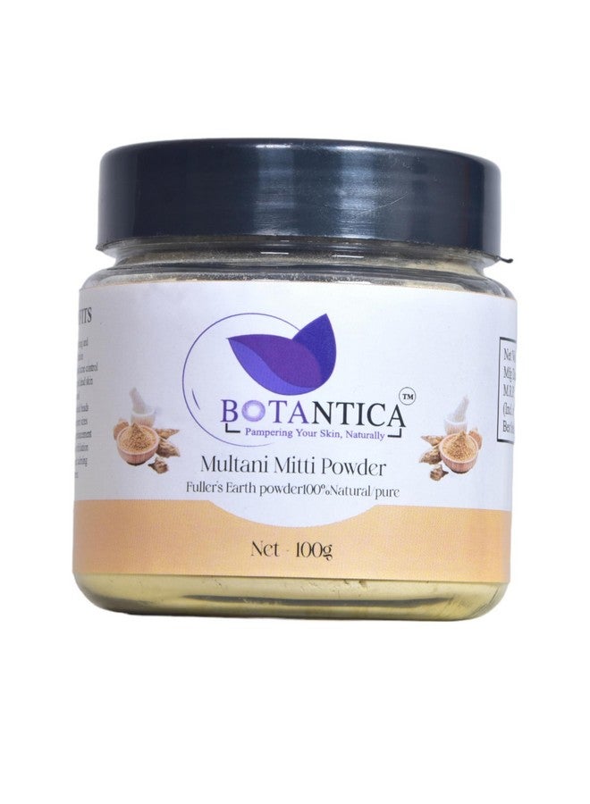 BOTANTICA Multani Mitti (Fuller’s Earth) Powder 100g - Natural Skin Cleanser for Glowing & Oil-Free Skin - Image 1