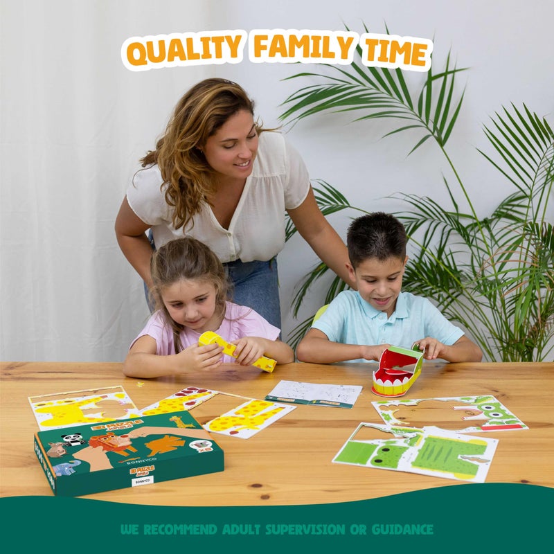 BONNYCO 3D Puzzles for Kids Toys Jungle Animals Pack 8. 3D Puzzle Jigsaw 6-8 9-13, Educational Girl and Boy Toys. Gifts for Kids Activity, Birthday Gifts for Boys. Rompecabezas 3-D Foam, Christmas - Image 3