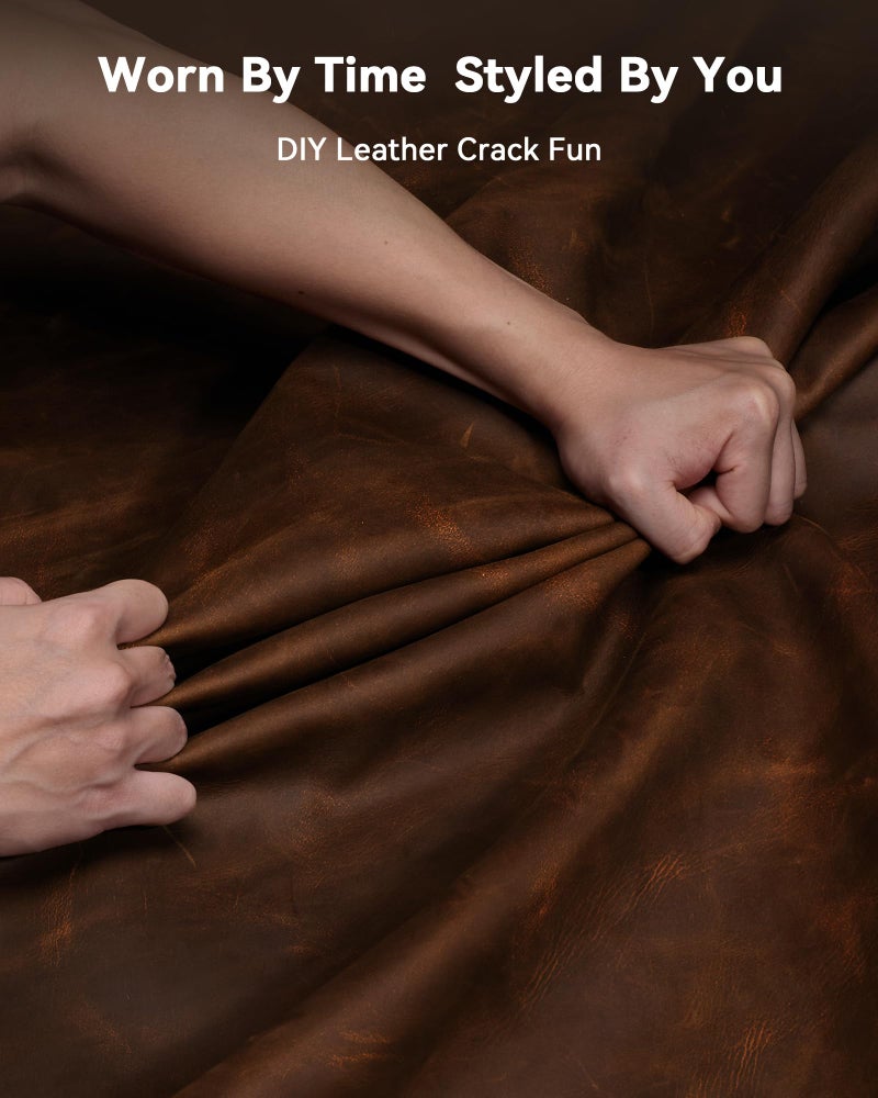 YSAGi Leather Desk Mat, 35.4"x17"Real Leather Desk Pad,3mm Thick Desk Blotter with Stiched line,Oil-Wax Feel Mouse pad and Self-Healing Laptop Pad for Home & Office(Classic Dark Brown) - Image 3
