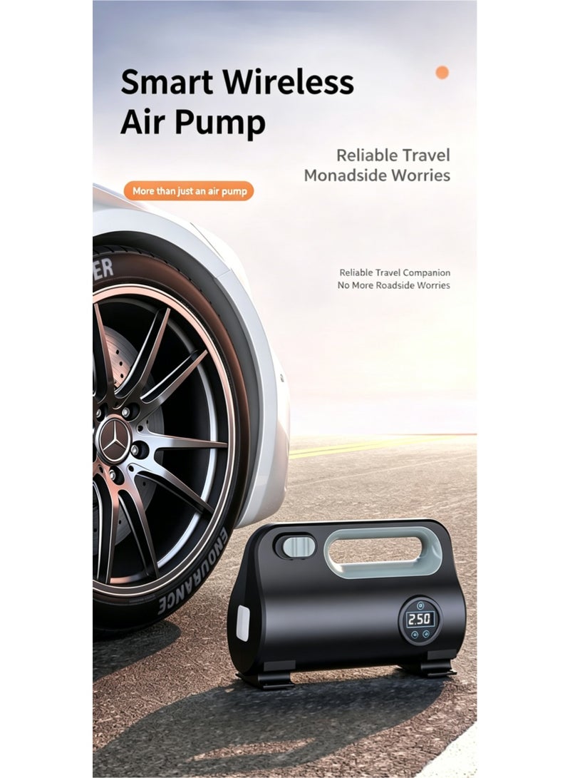 SUITU Tire Inflator Portable Air Compressor, Cordless Air Pump, with 6000mAh for Heavy duty Vehicle, Car & Inflatables, Cylinder Bike Pump LED Backlight - Image 2