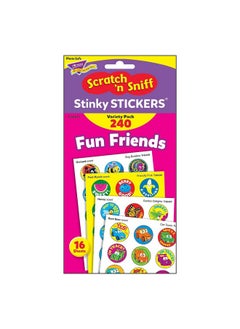 Trend Enterprises , Inc. T-83917 Fun Friends Stinky Stickers Variety Pack, 240/Pack  - Image 3