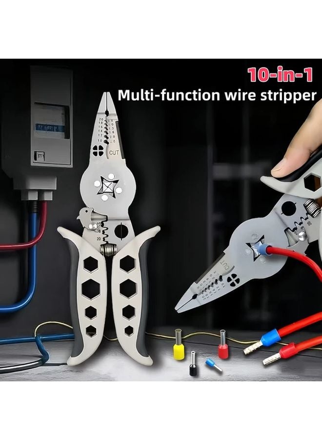 1pc Multi Functional Electrician Crimping Stripping Pliers All in One Tool - Image 2