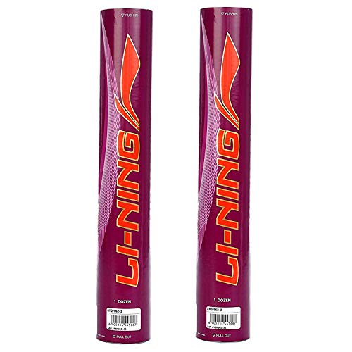Li-Ning Champ Duck Feather Shuttlecock (White), 2 Cans, 24 Shuttlecocks - Image 1