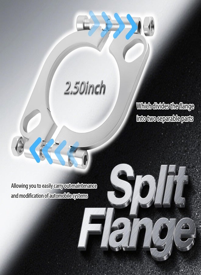 KIFIDAN 2.5" Car Split Exhaust Flange Repair Kit with Nuts & Bolts,Oval Car Exhaust Flange for Automotive Exhausts Pipe,2 Bolt Holes Cars Exhausts Flanges Vehicle Accessories - Image 4