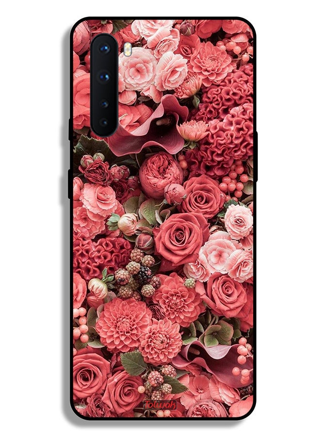 Tolwak OnePlus Nord Protective Case Cover Peach Roses - Image 2