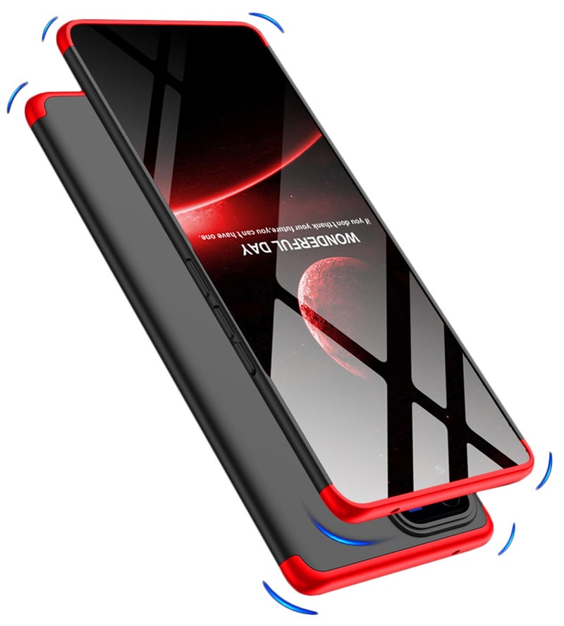 Kapa Double Dip Full 360 Protection Back Case Cover for Vivo V30 (5G) / Vivo 30 Pro (5G) (Red, Black) - Image 1