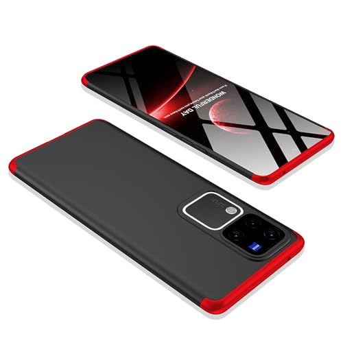 Kapa Double Dip Full 360 Protection Back Case Cover for Vivo V30 (5G) / Vivo 30 Pro (5G) (Red, Black) - Image 5